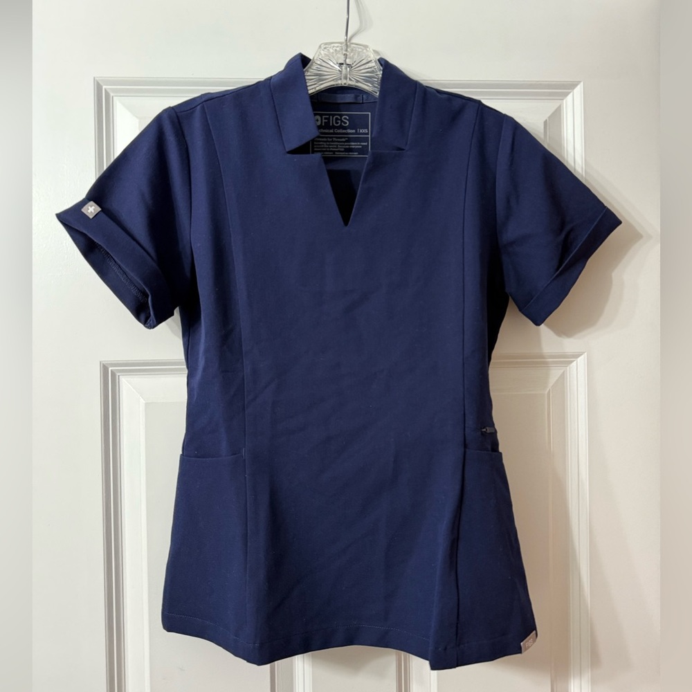 Figs Scrub Top Wonens Navy XXS